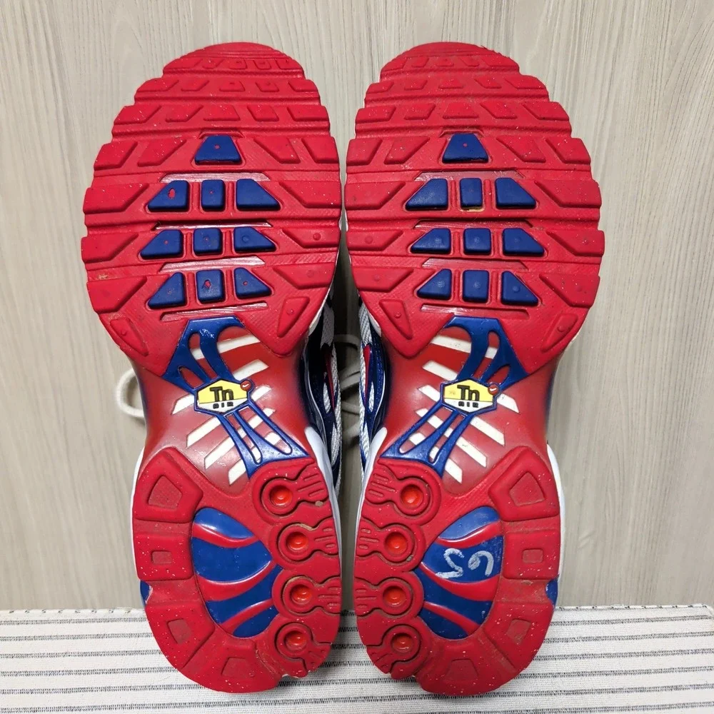 Nike Air Max Plus TN US 6 Women 7.5 White Blue Red CJ9928-100 Tuned Air EUR 38.5